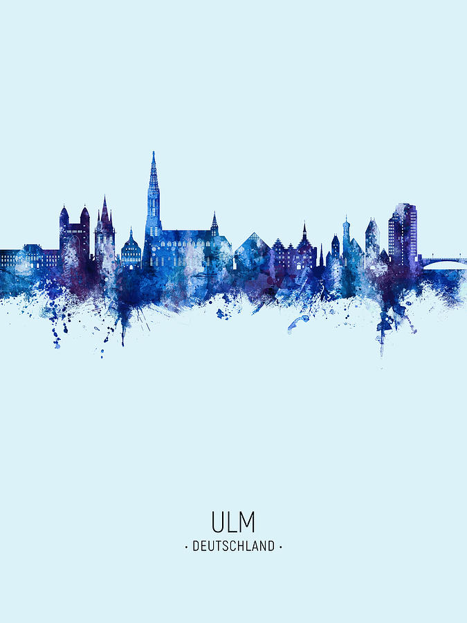 Ulm Germany Skyline #22 Digital Art by Michael Tompsett