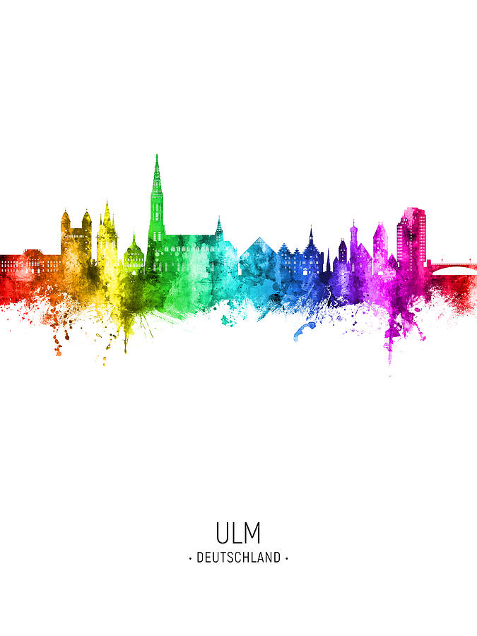 Ulm Germany Skyline #23 Digital Art by Michael Tompsett