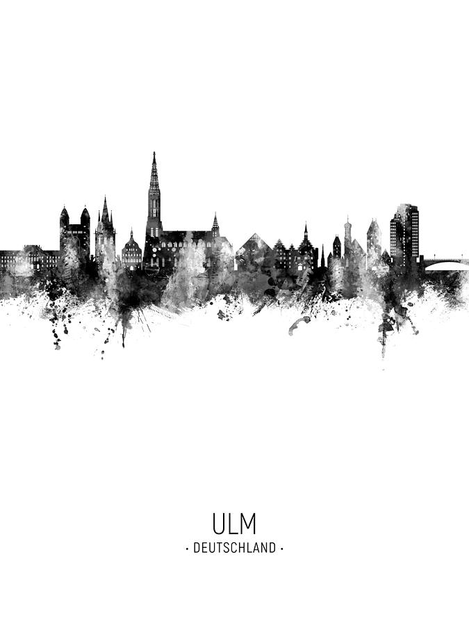 Ulm Germany Skyline #24 Digital Art by Michael Tompsett