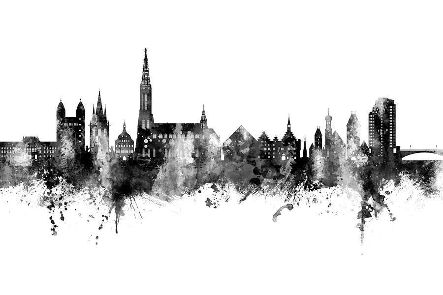 Ulm Germany Skyline #93 Digital Art by Michael Tompsett