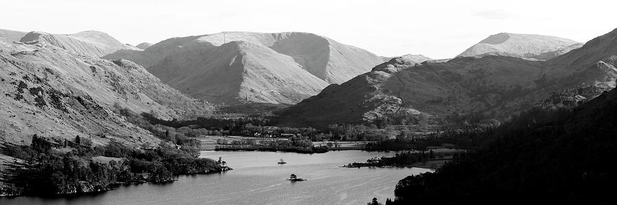 Ulswater and Glenridding Black and White Lake District Photograph by Sonny Ryse
