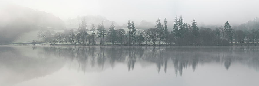 Ulswater lake mist and fog lake district Photograph by Sonny Ryse