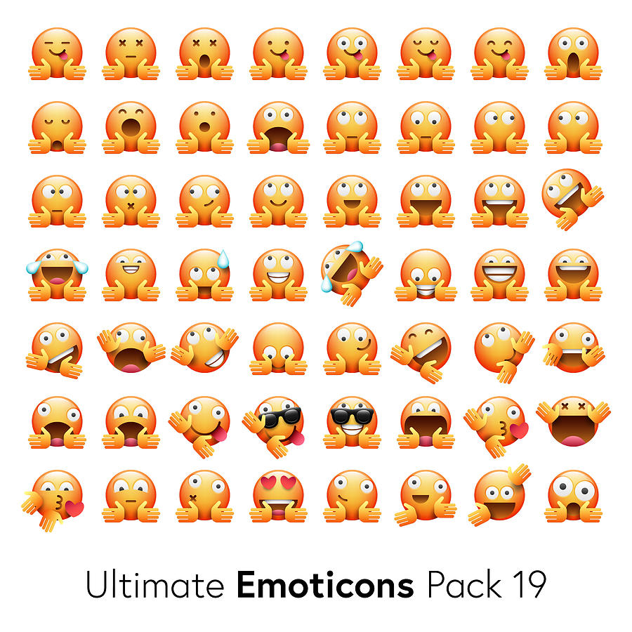 Ultimate emoticons pack 19 Drawing by Calvindexter