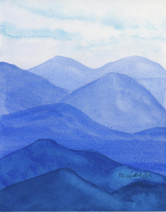 Ultramarine Blue Mountains Painting by Elizabeth Reich - Fine Art America