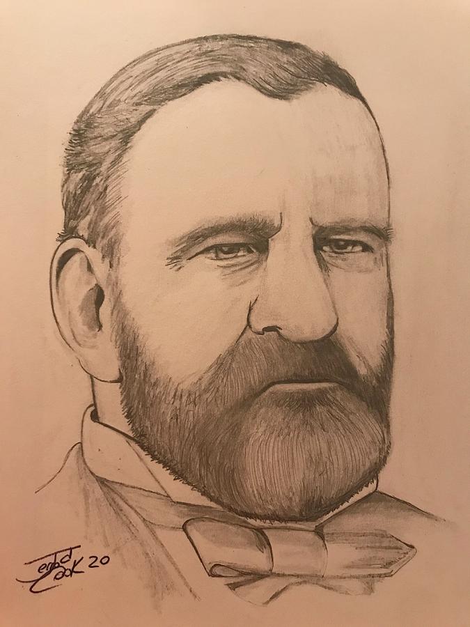 Ulysses S Grant Drawing by Jerrod Cook Fine Art America