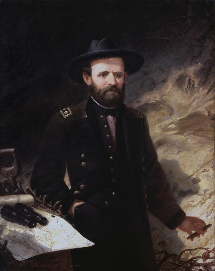 Ulysses S. Grant Portrait - Ole Peter Hansen Balling Painting by War Is Hell Store