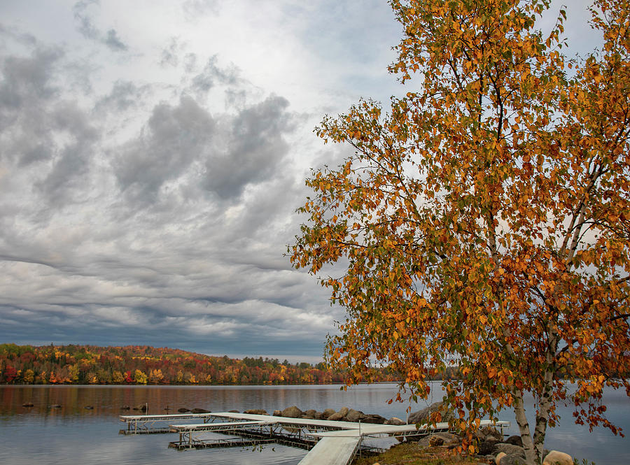 Umbagog Lake Dock In Autumn Photograph by Dan Sproul