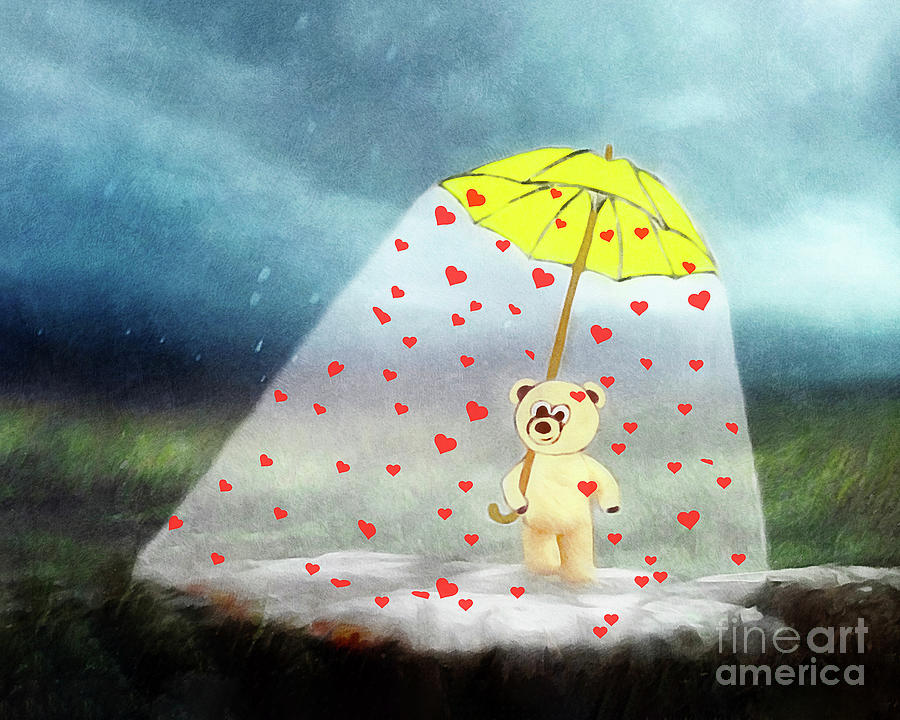 Umbrella Bear Digital Art by Denise Deiloh