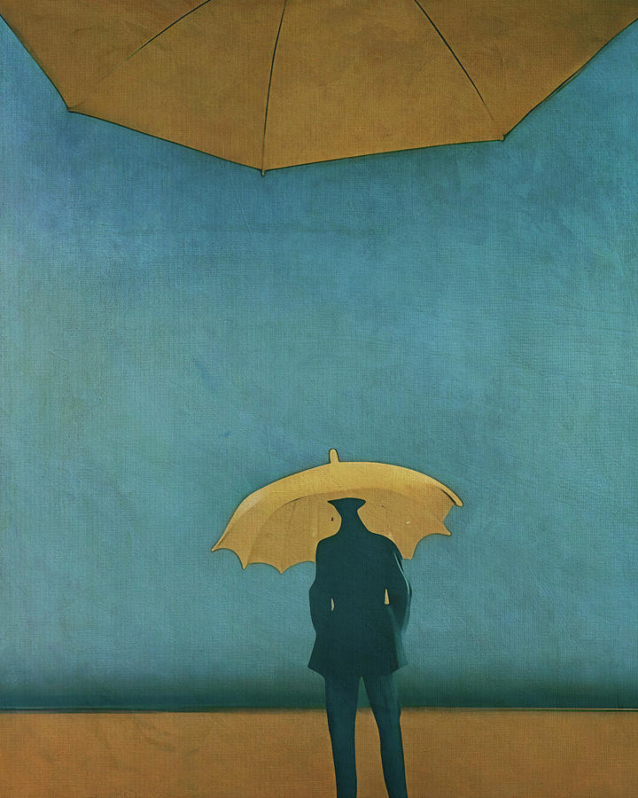 Umbrella is on its way to an umbrella Digital Art by Jan Keteleer