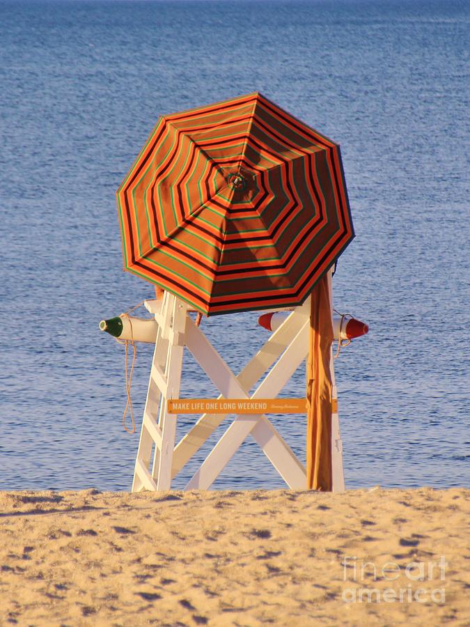 Umbrella On The Sound Photograph by Karen Silvestri