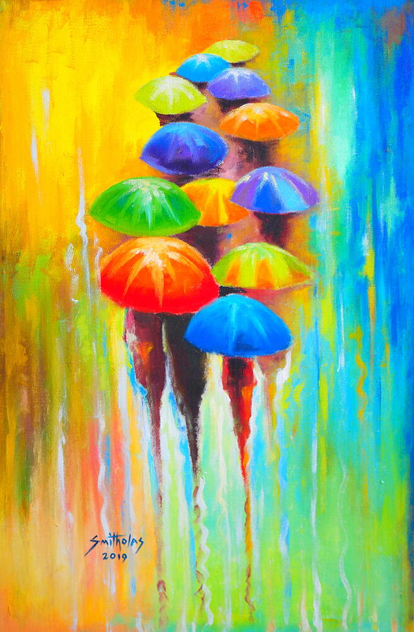 Umbrella Series Painting by Olaoluwa Smith