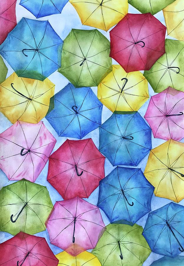Umbrella Sky Painting by Beth Fontenot