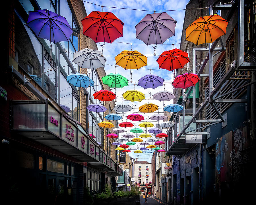 Umbrella Street Dublin Photograph by Carolyn Derstine