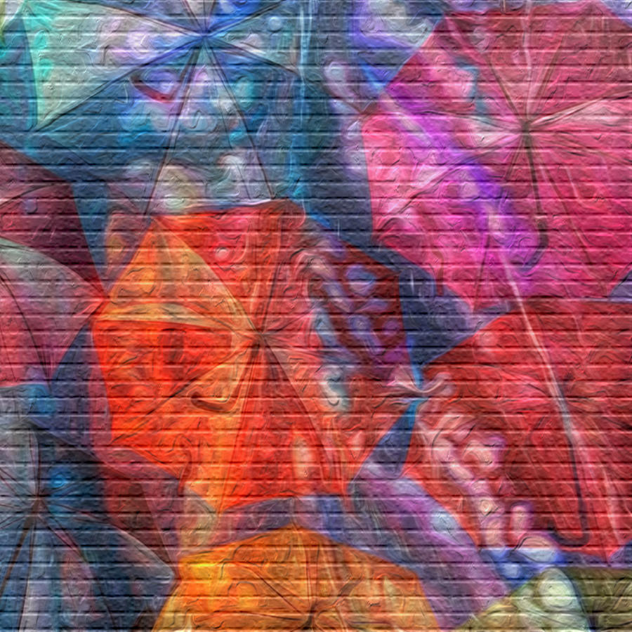 Umbrella Wall Mural Digital Art