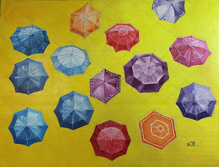 Umbrellas Galore Painting by William Bowers