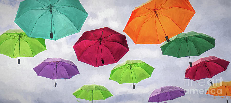 Umbrellas Digital Art by Jim Hatch