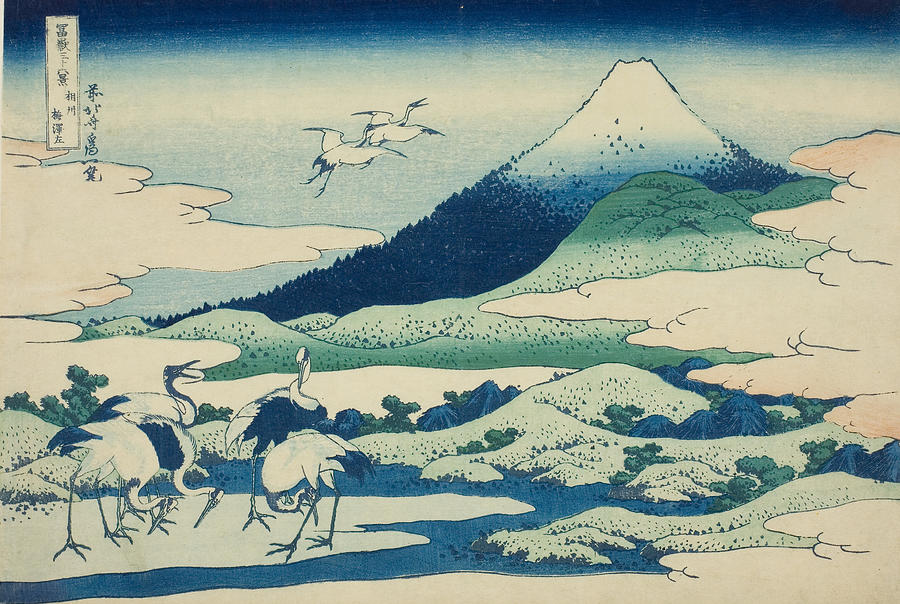 Umezawa Marsh in Sagami Province, from the series Thirty-Six Views of Mount Fuji Relief by Katsushika Hokusai