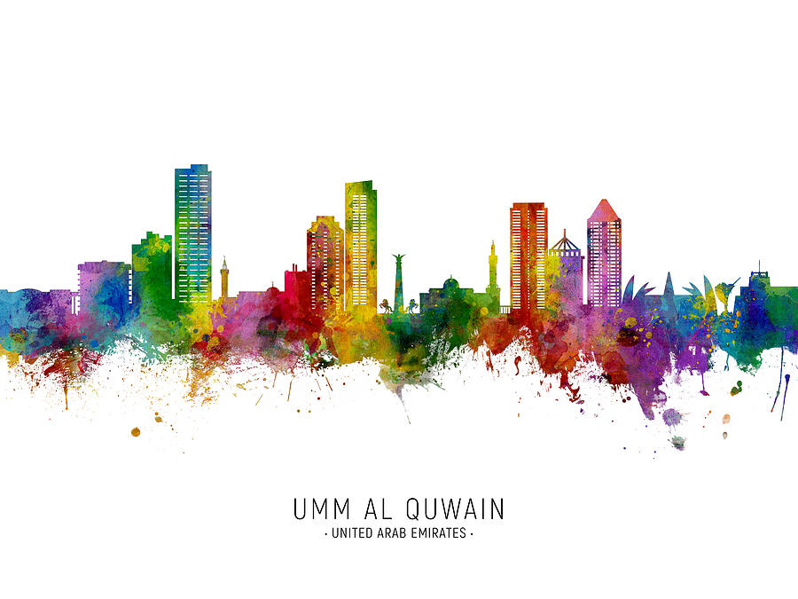 Umm Al Quwain Skyline #36 Digital Art by Michael Tompsett