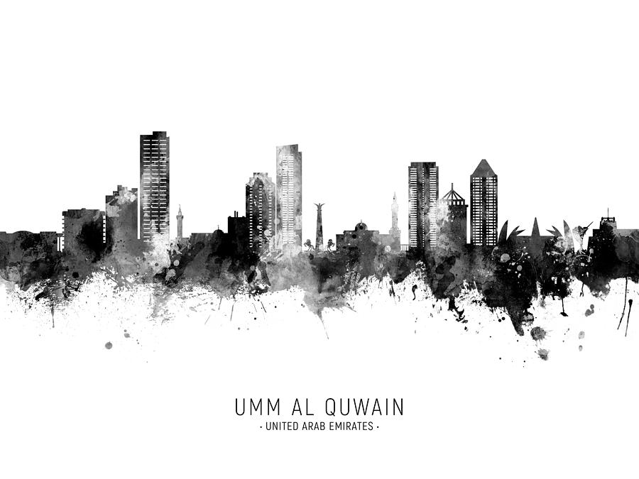 Umm Al Quwain Skyline #37 Digital Art by Michael Tompsett