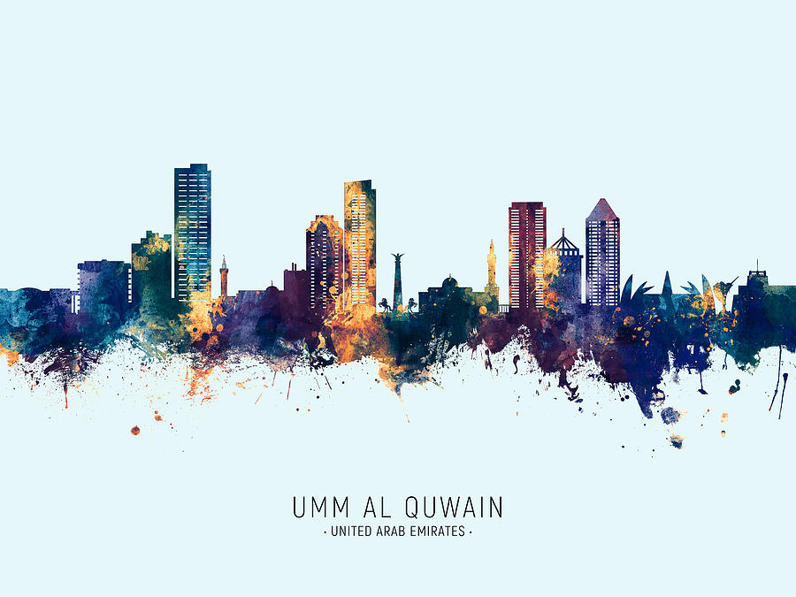 Umm Al Quwain Skyline #39 Digital Art by Michael Tompsett