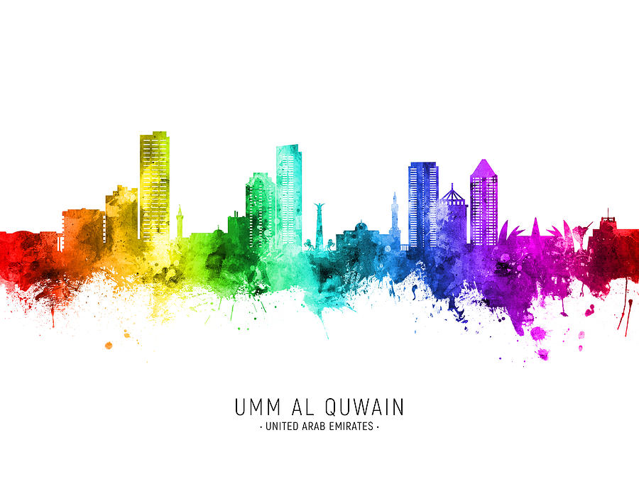 Umm Al Quwain Skyline #40 Digital Art by Michael Tompsett