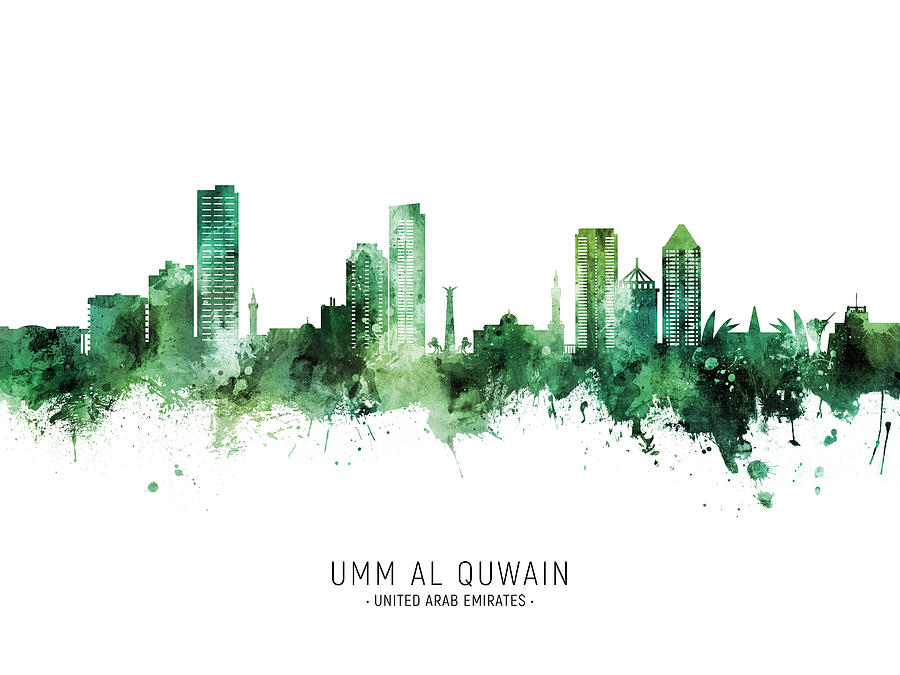 Umm Al Quwain Skyline #43 Digital Art by Michael Tompsett