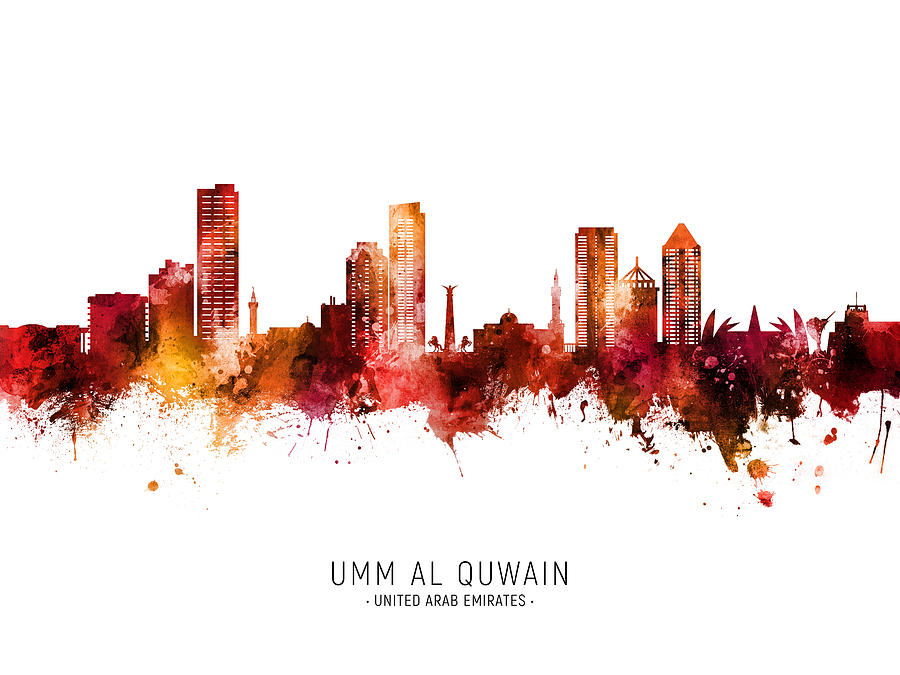 Umm Al Quwain Skyline #46 Digital Art by Michael Tompsett