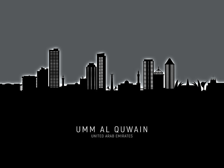 Umm Al Quwain Skyline #50 Digital Art by Michael Tompsett