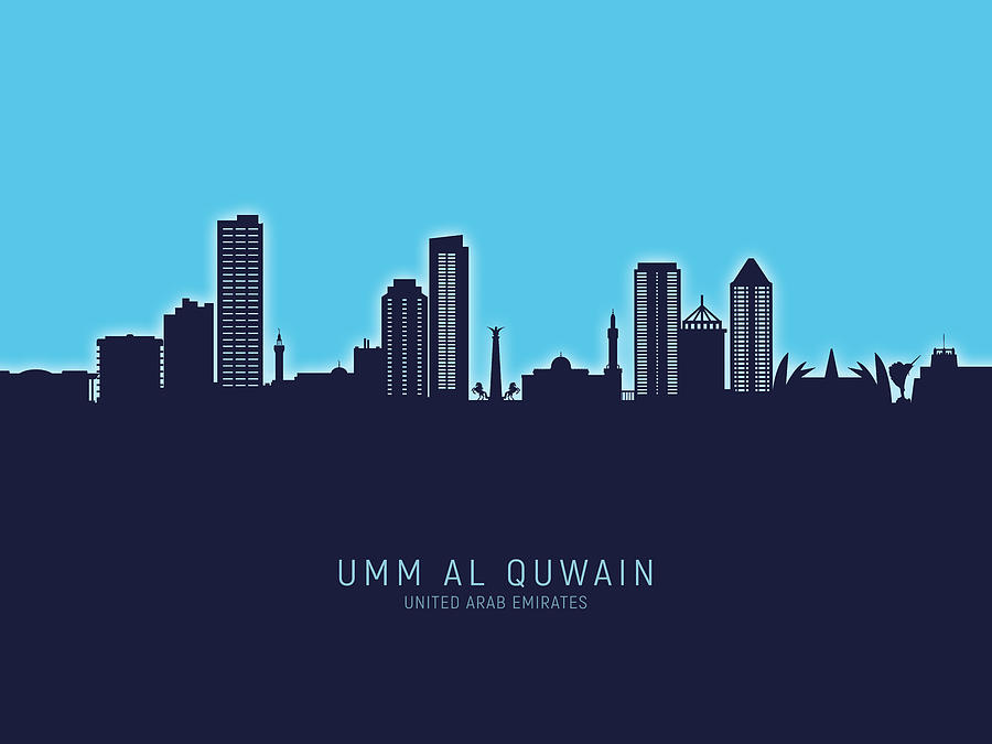 Umm Al Quwain Skyline #52 Digital Art by Michael Tompsett