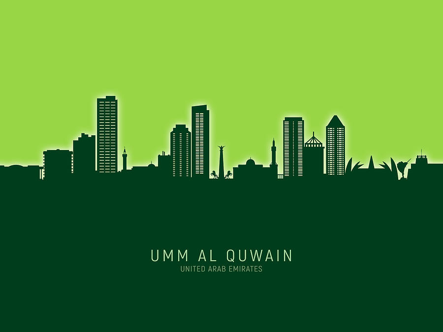 Umm Al Quwain Skyline #53 Digital Art by Michael Tompsett