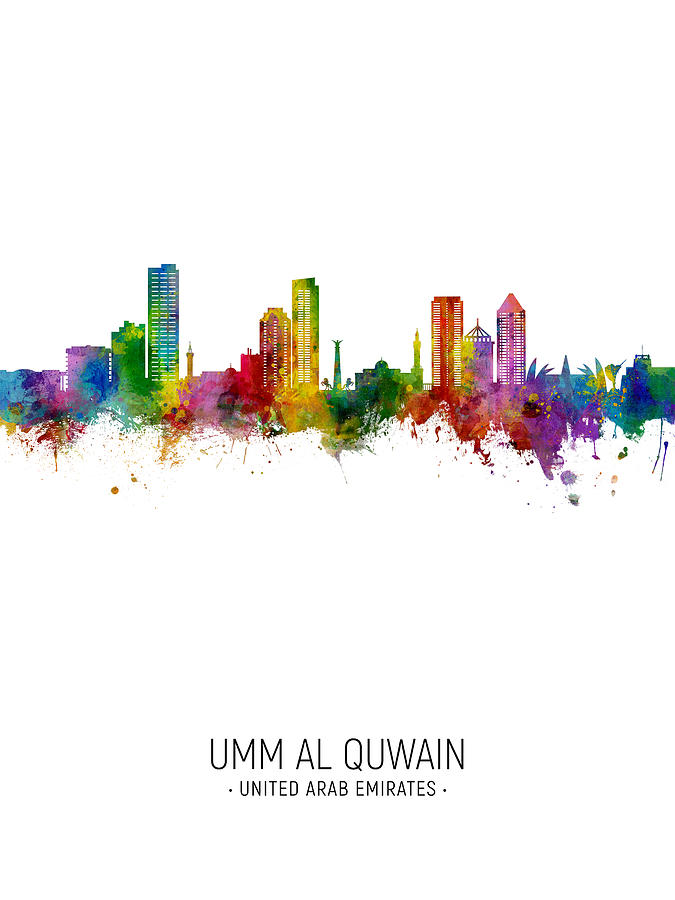 Umm Al Quwain Skyline #58 Digital Art by Michael Tompsett
