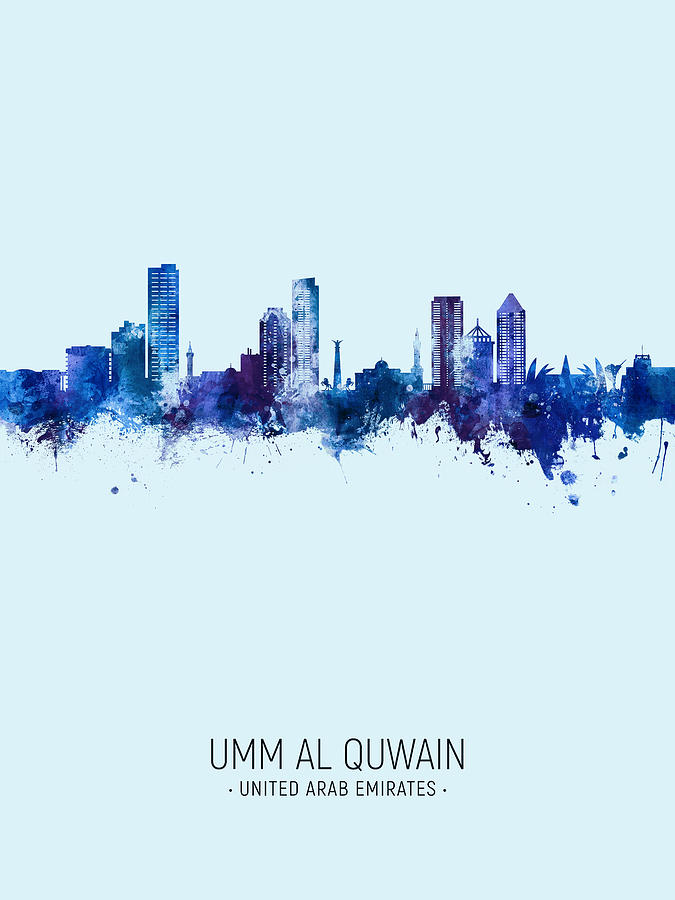 Umm Al Quwain Skyline #60 Digital Art by Michael Tompsett