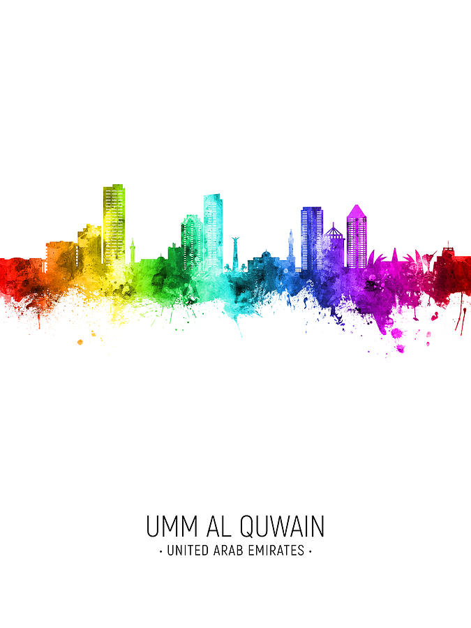 Umm Al Quwain Skyline #61 Digital Art by Michael Tompsett