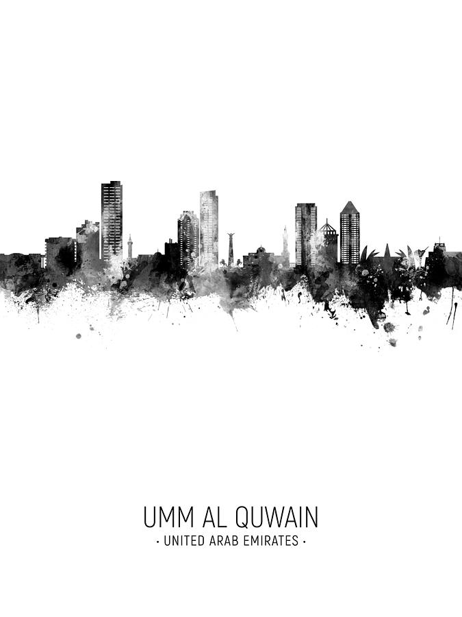 Umm Al Quwain Skyline #62 Digital Art by Michael Tompsett