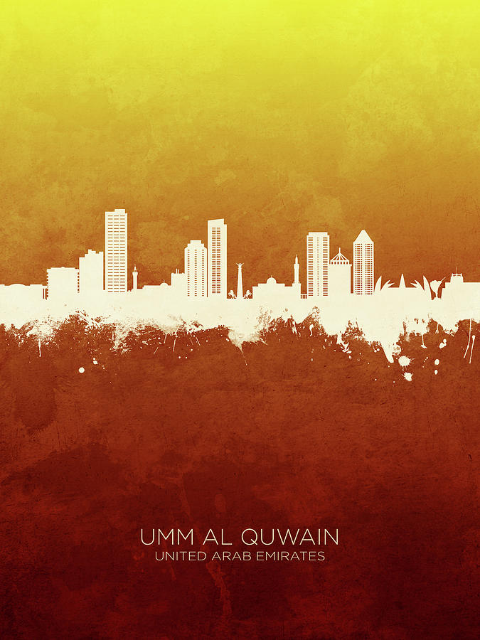 Umm Al Quwain Skyline #73 Digital Art by Michael Tompsett