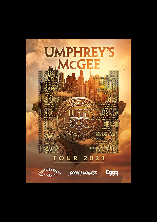 UMPHREYS McGEE ONWARD AND UPWARD 25TH ANNIV TOUR DATES 2023 SK78