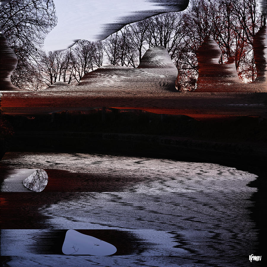 Digital Digital Art - Un soir au canal by The KMoon Digital Digital Art - Un soir au canal by The KMoon