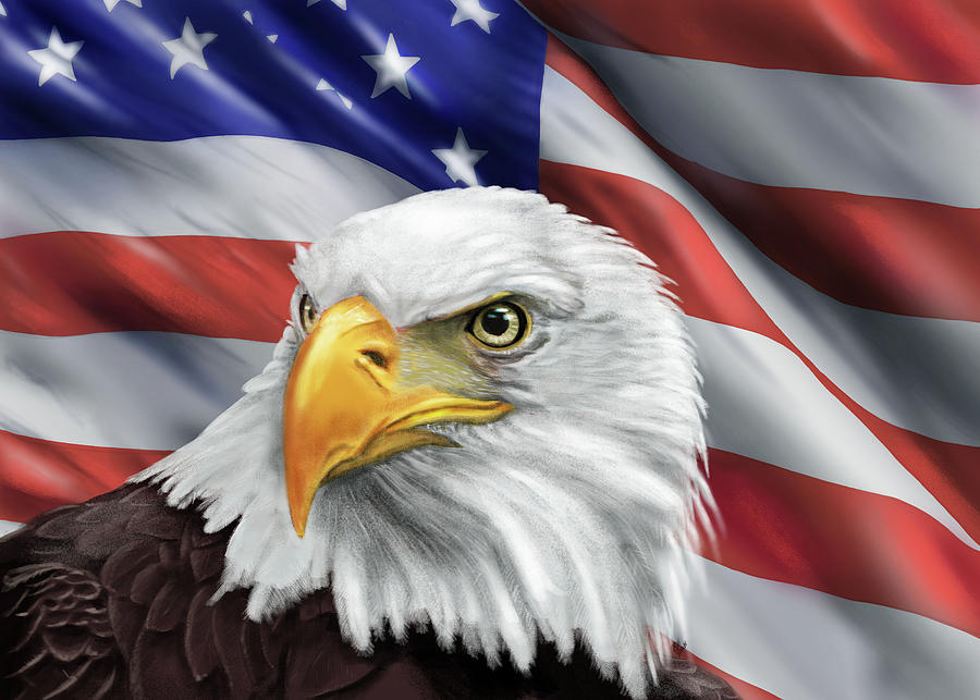 Patriot Digital Art - Unapologetically American by Bill Abbott