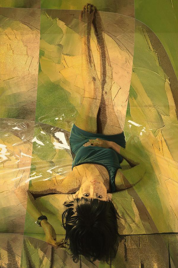 Unbroken Yellow Green Anaconda Digital Art by Stephane Poirier