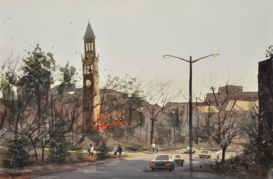 UNC Morehead-Patterson Bell Tower Painting by Tesh Parekh