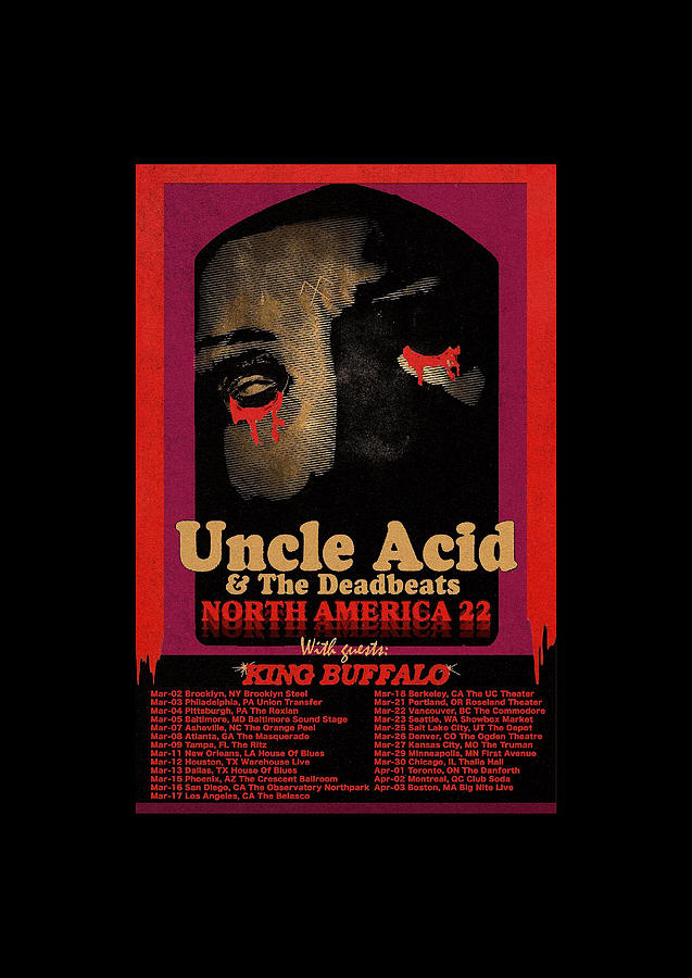 Uncle Acid And The Deadbeats Tour Dates 2022 Sk77 Digital Art by Sarah ...