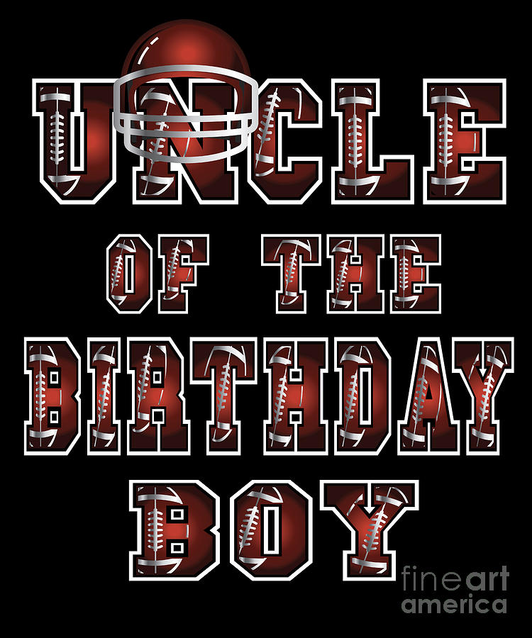 Uncle Of The Birthday Boy American Football Kid Party design Kids