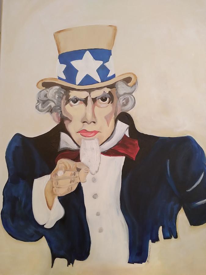 Uncle Sam Painting by Barbara Fincher