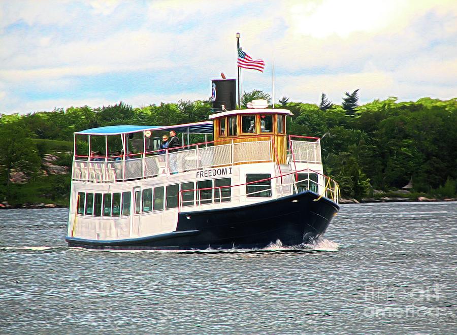 Uncle Sam Boat Tours Freedom 1 Boat Abstract on Saint Lawrence Seaway