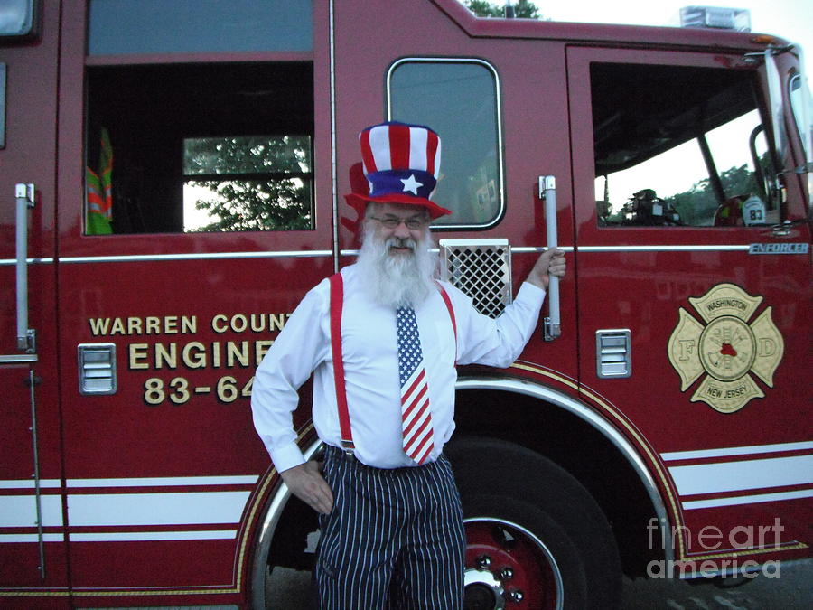 Uncle Sam Firetruck Photograph