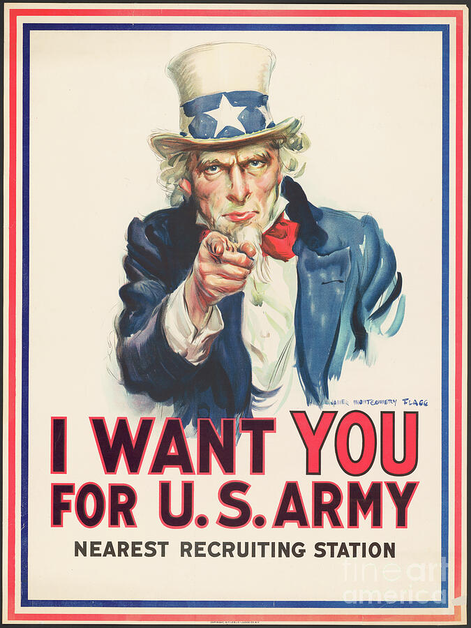 Uncle Sam, I want you for US Army Painting by Best of Vintage