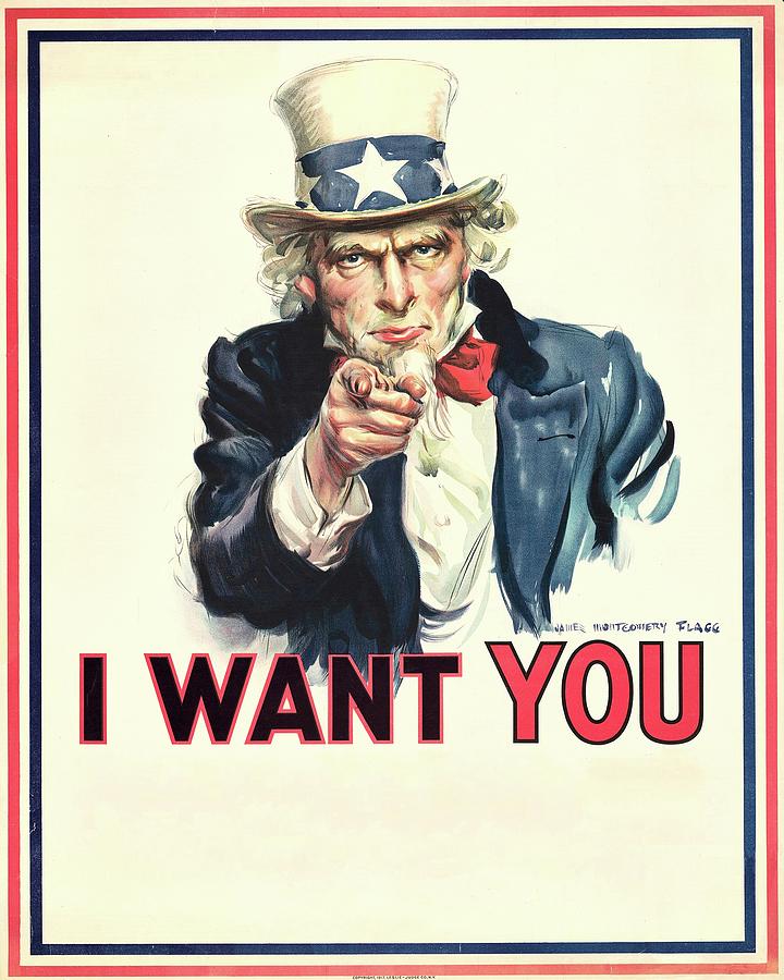 Uncle Sam wants you poster, Uncle Sam needs you picture, Uncle Sam we ...