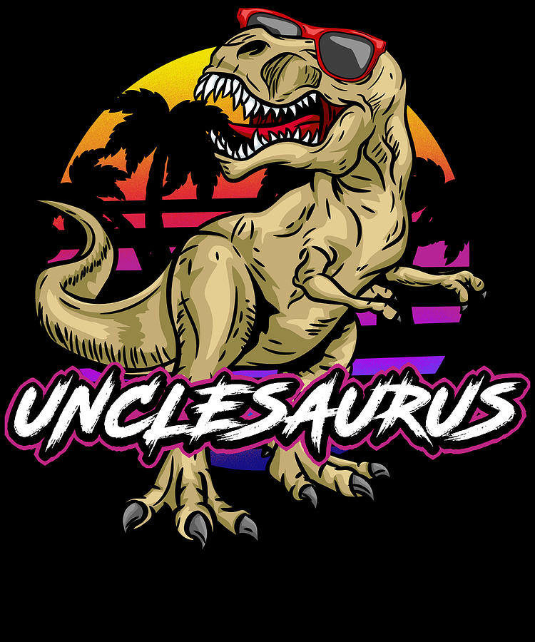 Uncle Saurus Prehistoric Dinosaur TShirt Digital Art by Bi Nutz - Pixels