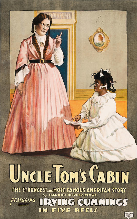 Uncle Toms Cabin Film Advertisement - 1914 Painting by War Is Hell Store