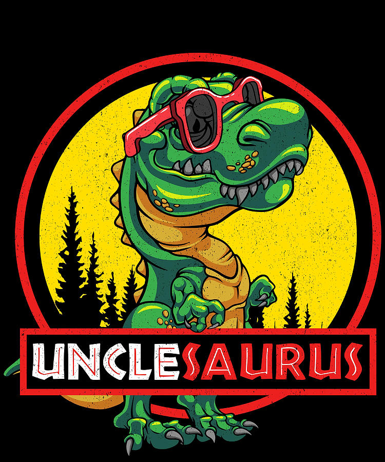 Unclesaurus Shirt T rex Uncle Saurus Dinosaur Painting by Mason ...